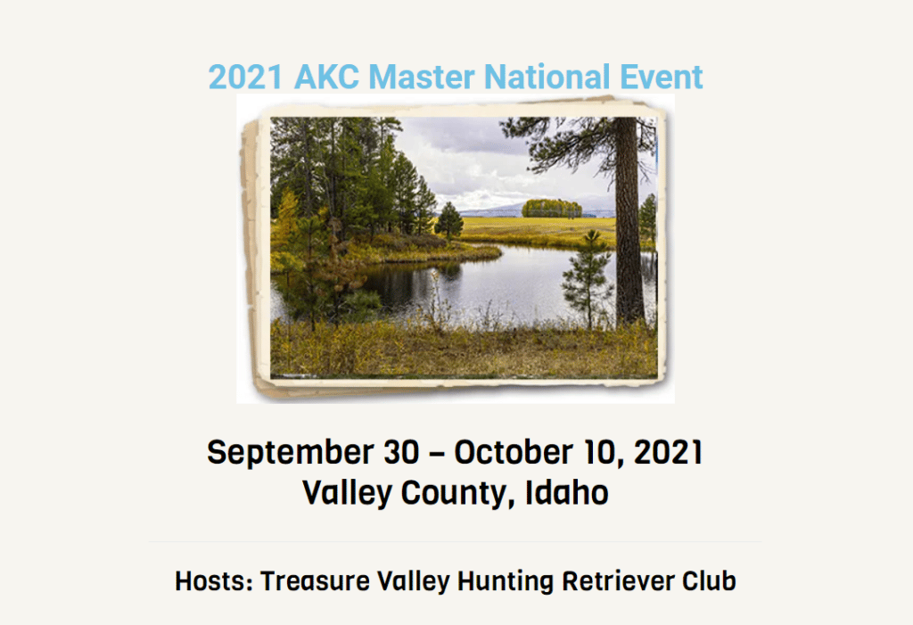 2021 AKC Master National Event