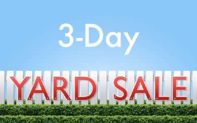 Past Event: 3-Day Yard Sale