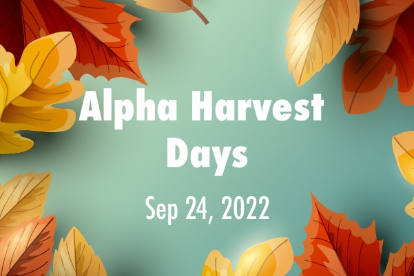 Past Event: Alpha Harvest Days