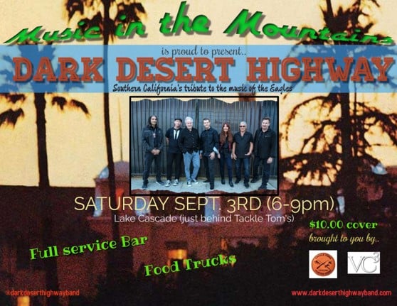 Music in the Mtns.Eagles Tribute Band.SAT.Sep 3rd.