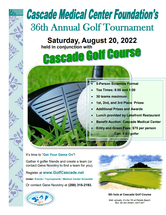 Cascade Medical Center Foundation's 36th Annual Golf Tournament – Poster