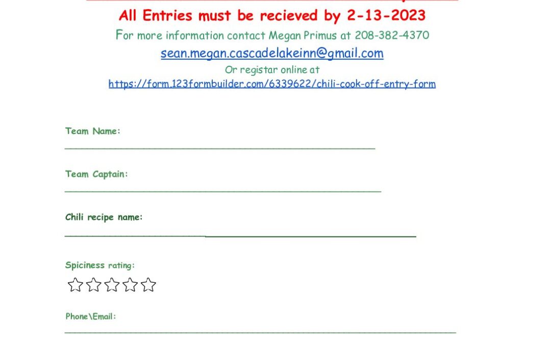 2023 Winter Jamboree Chili Cook Off Entry Form.deadline 021323